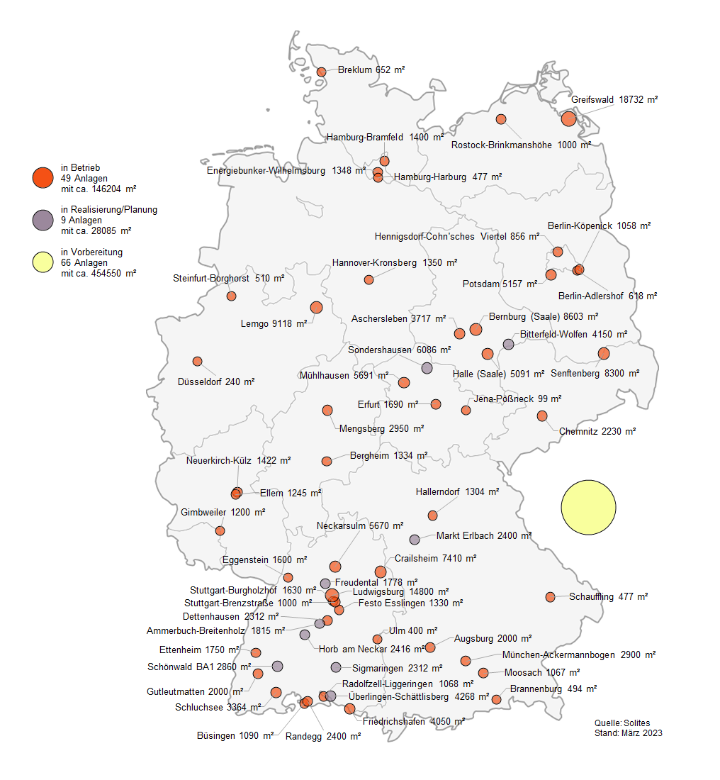 Steinbeis Solare Nah und Fernwärme in Deutschland Stand 03 2023 Quelle Solites